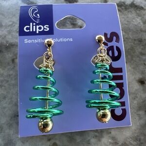 Claire's Clip‎ On Earrings Christmas Tree Holiday Accessories